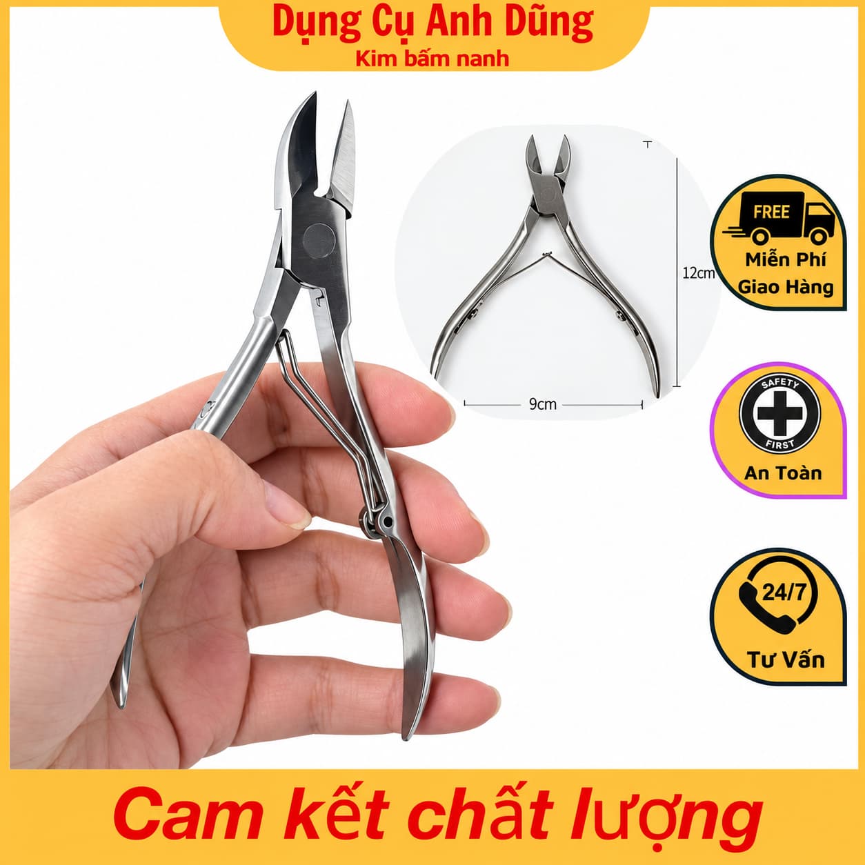 Kìm bấm nanh heo — mẫu tay lò xo